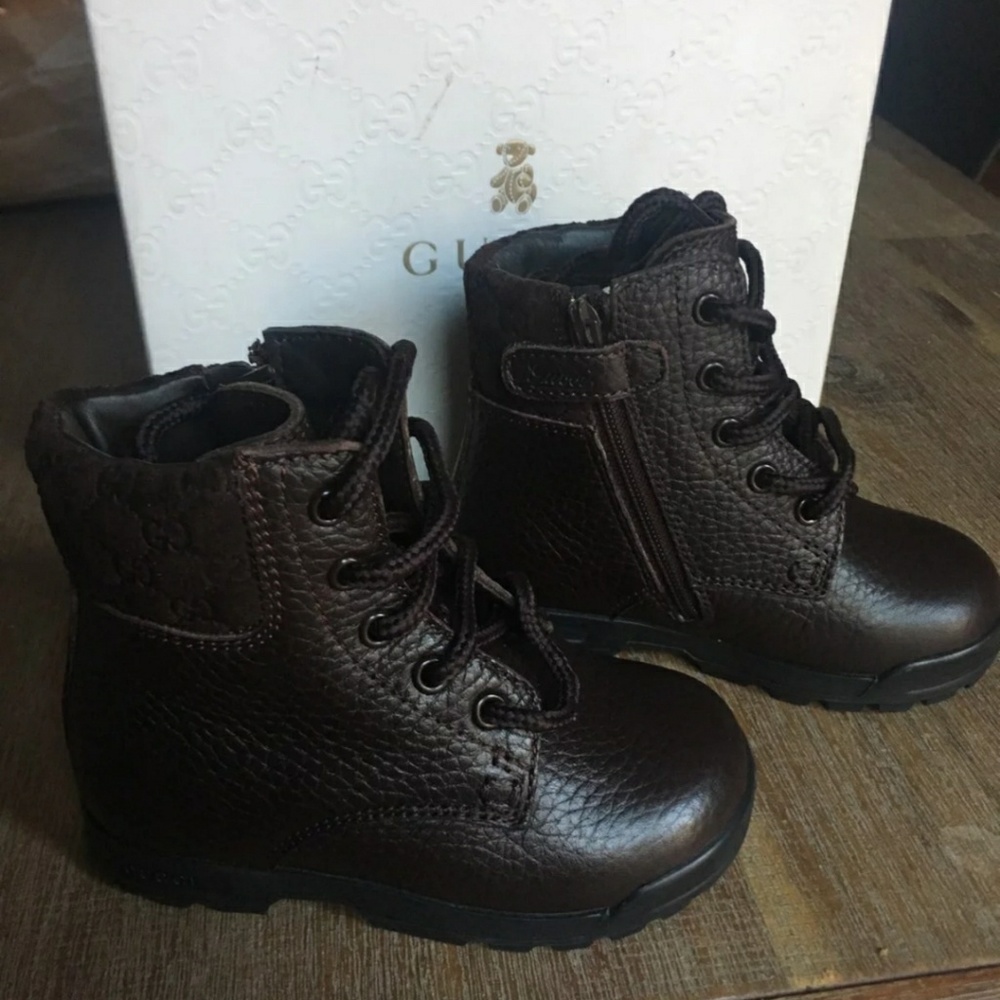 Gucci Kids GG Print Toddler  Boots Sz 4
